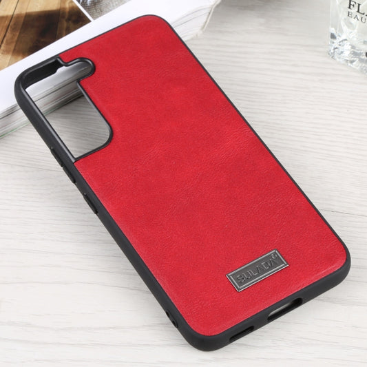 For Samsung Galaxy S22 5G SULADA Shockproof TPU + Handmade Leather Phone Case(Red) by SULADA