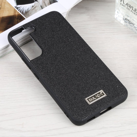 For Samsung Galaxy S22 5G SULADA Shockproof TPU + Handmade Leather Phone Case(Black) by SULADA