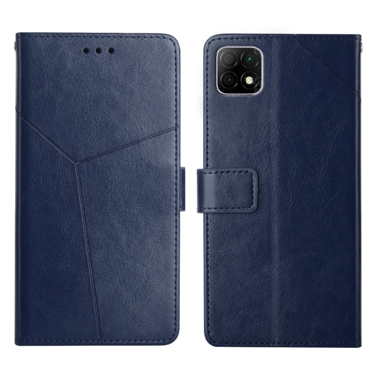 For Wiko T3 Y Stitching Horizontal Flip Leather Phone Case(Blue) - More Brand by buy2fix | Online Shopping UK | buy2fix