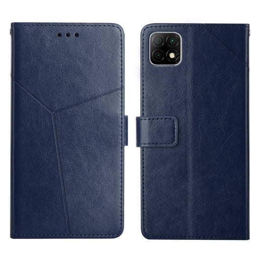 For Wiko T3 Y Stitching Horizontal Flip Leather Phone Case(Blue) - More Brand by buy2fix | Online Shopping UK | buy2fix