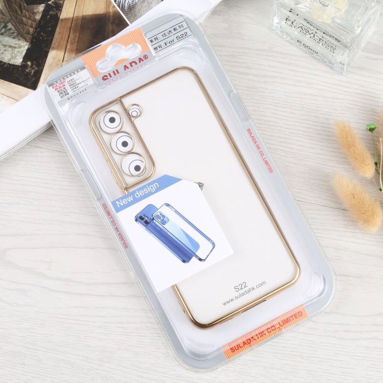 For Samsung Galaxy S22 5G SULADA Elastic Silicone Edge + TPU Phone Case(Gold) - Galaxy S22 5G Cases by SULADA | Online Shopping UK | buy2fix