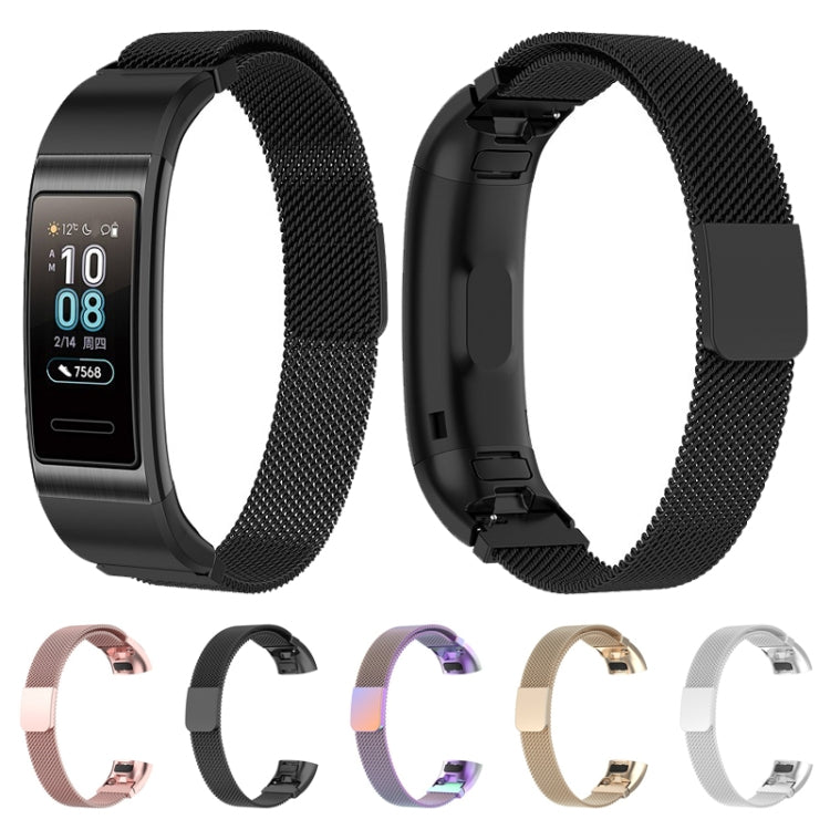 For Huawei Band 3 & 4 Pro Milanese Strap(Rose Pink) by buy2fix