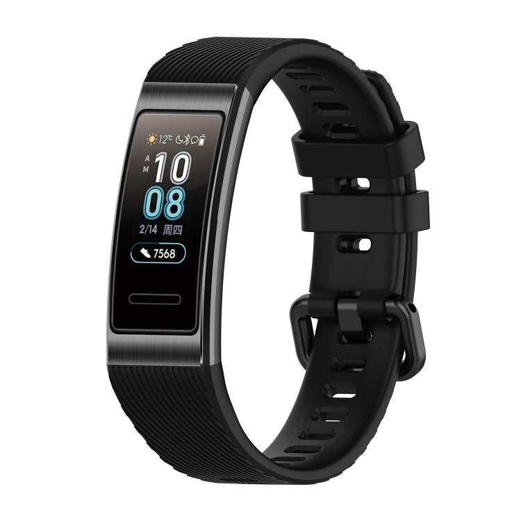 For Huawei Band 3 & 4 Pro Silicone Watch Band(Black) - Watch Bands by buy2fix | Online Shopping UK | buy2fix