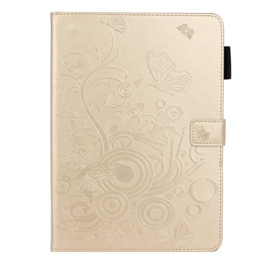 For iPad Pro 11 inch 2020 / 2018 Embossed Butterfly Pattern Smart Leather Tablet Case(Gold) by buy2fix
