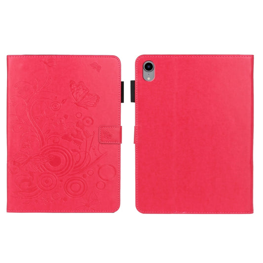 For iPad mini 2024 / mini 6 Embossed Butterfly Pattern Smart Leather Tablet Case(Rose Red) - iPad mini 6 Cases by buy2fix | Online Shopping UK | buy2fix