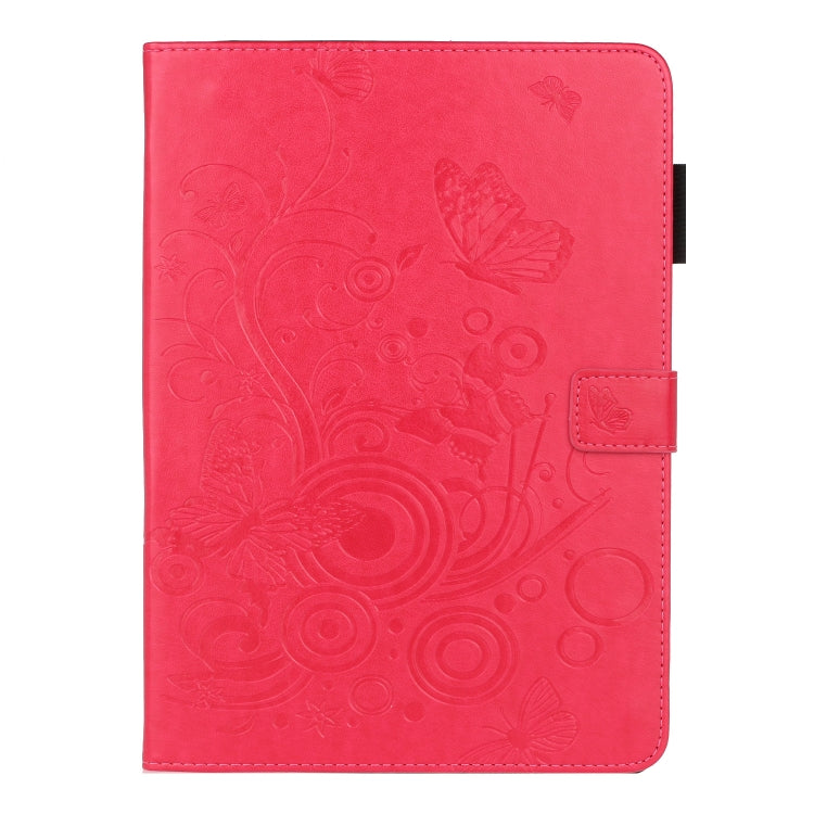For iPad mini 2024 / mini 6 Embossed Butterfly Pattern Smart Leather Tablet Case(Rose Red) - iPad mini 6 Cases by buy2fix | Online Shopping UK | buy2fix