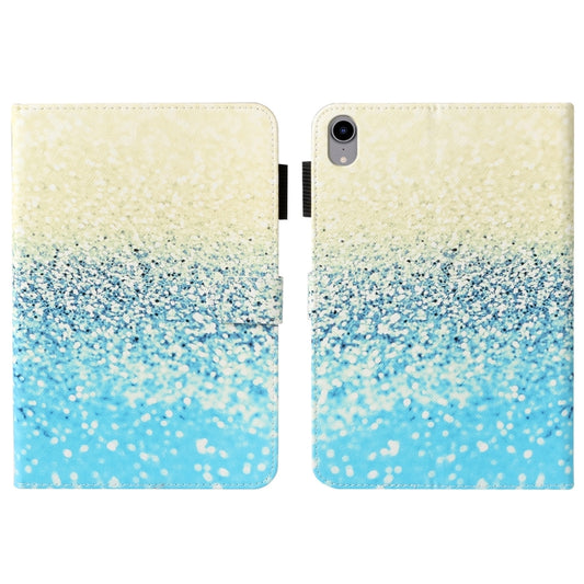 For iPad mini 2024 / mini 6 Cross Texture Painted Smart Leather Tablet Case(Blue Sand) - iPad mini 6 Cases by buy2fix | Online Shopping UK | buy2fix