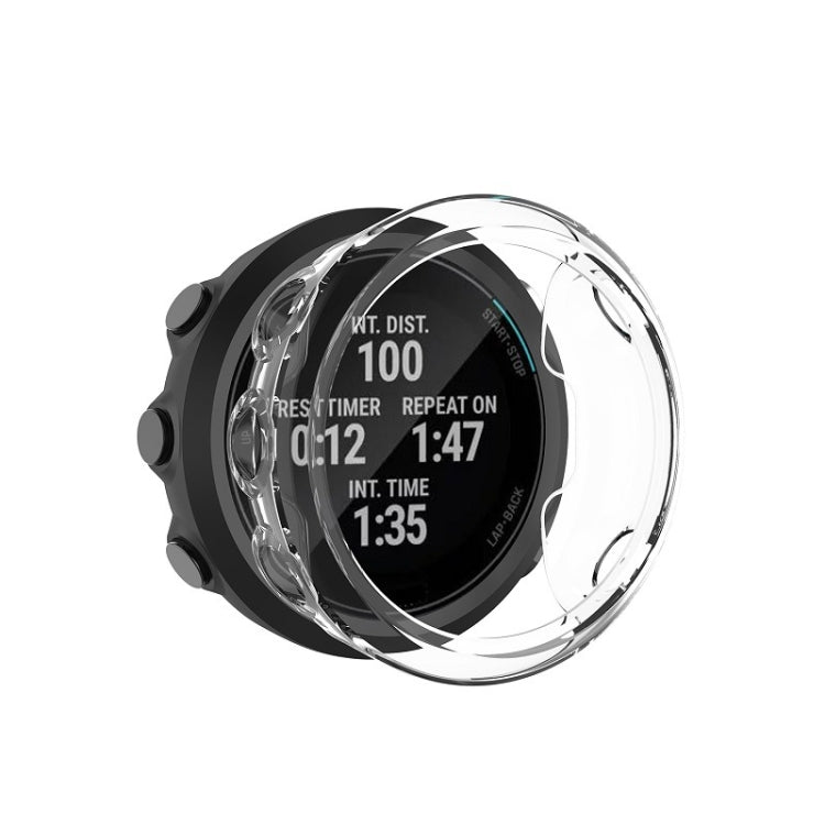 For Garmin Swim 2 TPU Protective Case(Transparent White) - Watch Cases by buy2fix | Online Shopping UK | buy2fix