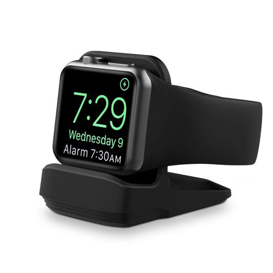 Silicone Charging Holder for Apple Watch(Black) by buy2fix