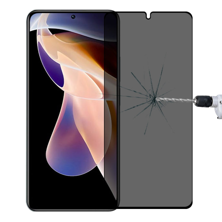Full Cover Anti-peeping Tempered Glass Film For Xiaomi Redmi Note 11 Pro+ 5G - by buy2fix | Online Shopping UK | buy2fix
