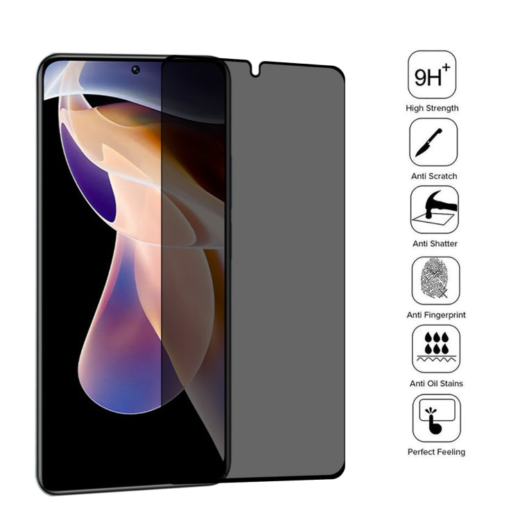 Full Cover Anti-peeping Tempered Glass Film For Xiaomi Redmi Note 11 Pro+ 5G - by buy2fix | Online Shopping UK | buy2fix