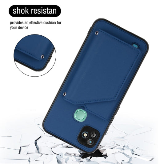 For Infinix Smart HD 2021-X612 Skin Feel PU + TPU + PC Phone Case(Blue) by buy2fix