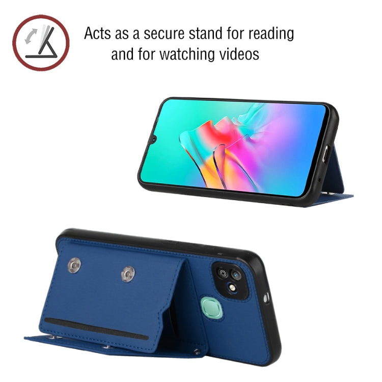 For Infinix Smart HD 2021-X612 Skin Feel PU + TPU + PC Phone Case(Blue) - Infinix Cases by buy2fix | Online Shopping UK | buy2fix