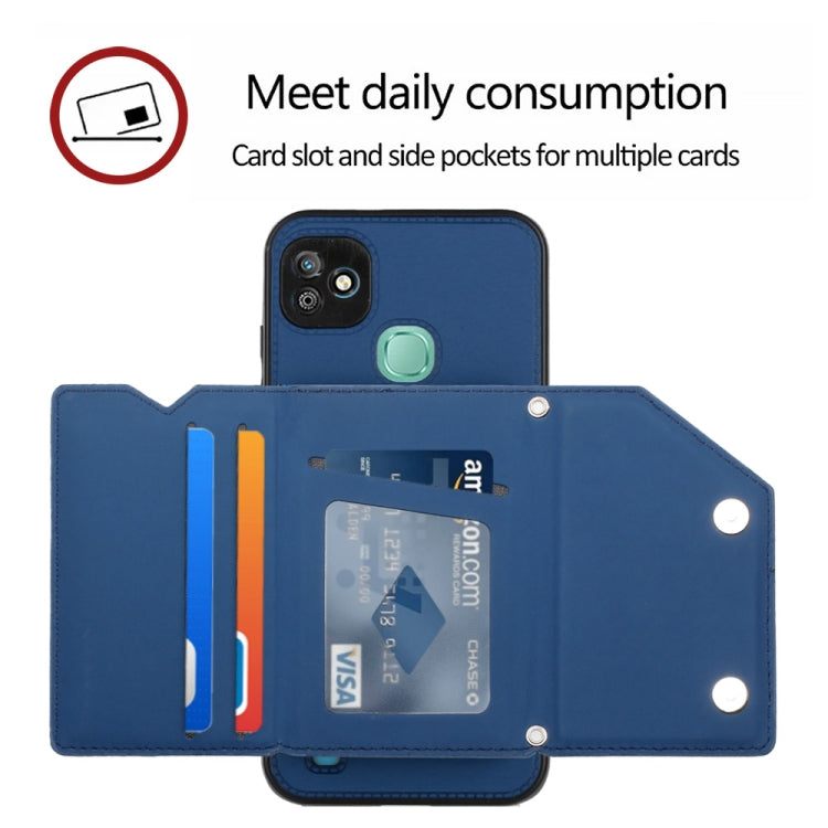 For Infinix Smart HD 2021-X612 Skin Feel PU + TPU + PC Phone Case(Blue) - Infinix Cases by buy2fix | Online Shopping UK | buy2fix