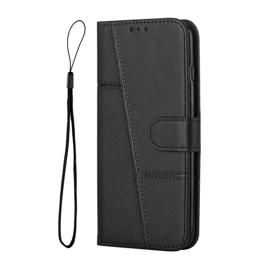 For Infinix Smart 6 Stitching Calf Texture Buckle Leather Phone Case(Black) by buy2fix