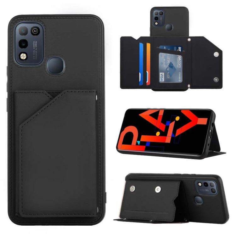 For Infinix Hot 10 Play / 11 Play Skin Feel PU + TPU + PC Phone Case(Black) - Infinix Cases by buy2fix | Online Shopping UK | buy2fix