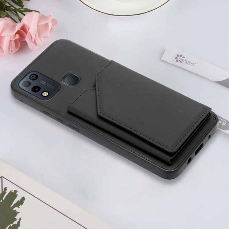 For Infinix Hot 10 Play / 11 Play Skin Feel PU + TPU + PC Phone Case(Black) by buy2fix