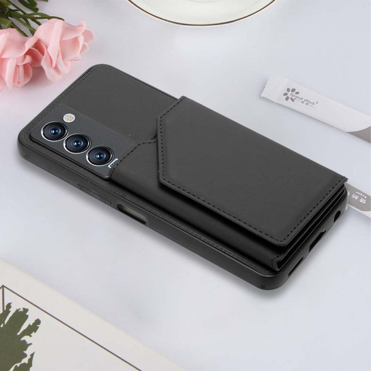 For Tecno Camon 18 Premier Skin Feel PU + TPU + PC Phone Case(Black) by buy2fix