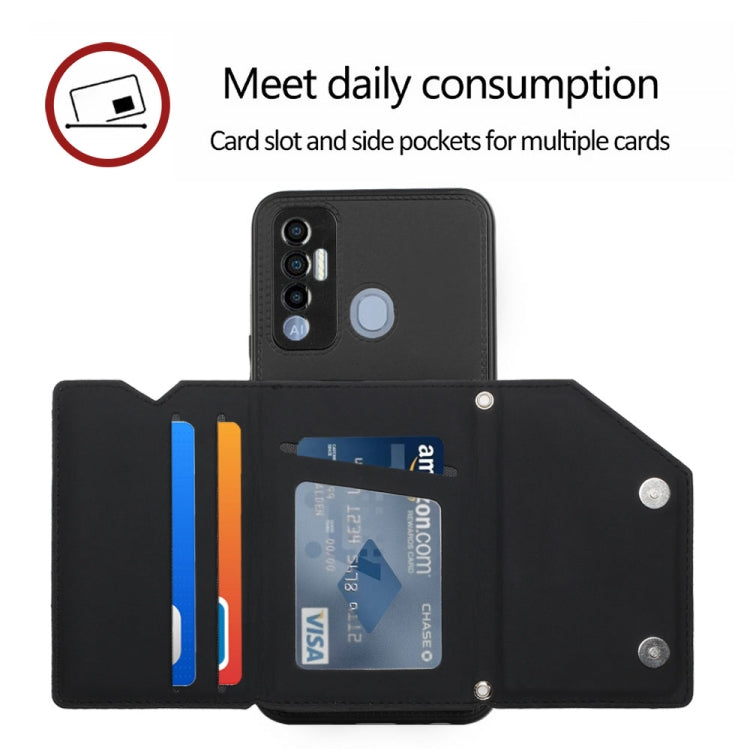 For Tecno Spark 7P Skin Feel PU + TPU + PC Phone Case(Black) - Tecno Cases by buy2fix | Online Shopping UK | buy2fix