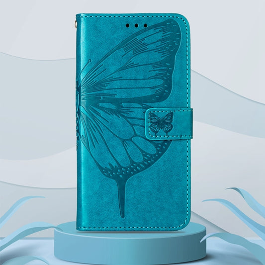 For Infinix Hot 10i / Smart 5 Pro Embossed Butterfly Leather Phone Case(Blue) by buy2fix