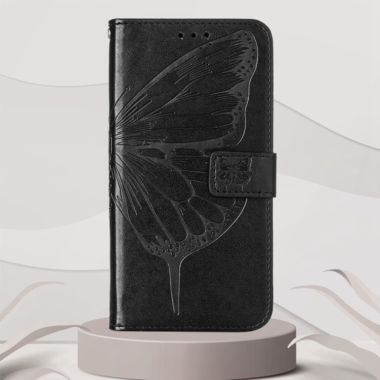 For Nokia G50 Embossed Butterfly Leather Phone Case(Black) - Nokia Cases by buy2fix | Online Shopping UK | buy2fix