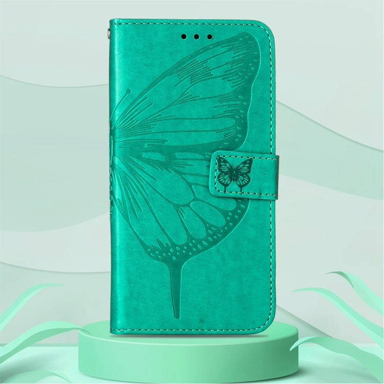 For Nokia XR20 Embossed Butterfly Leather Phone Case(Green) - Nokia Cases by buy2fix | Online Shopping UK | buy2fix