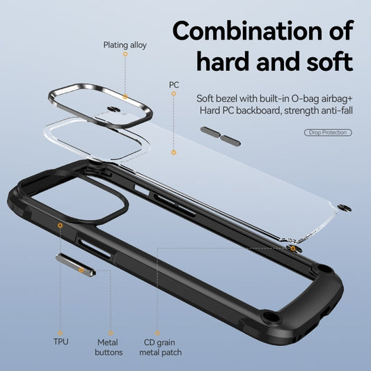 For iPhone 13 Pro Max TPU + PC Lens Protection Phone Case (Black) by buy2fix