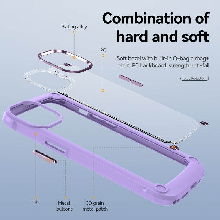 For iPhone 11 TPU + PC Lens Protection Phone Case (Purple) - iPhone 11 Cases by buy2fix | Online Shopping UK | buy2fix