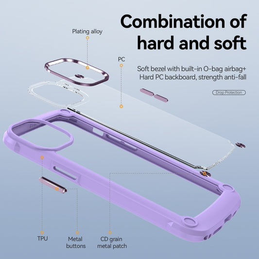 For iPhone 11 TPU + PC Lens Protection Phone Case (Purple) by buy2fix