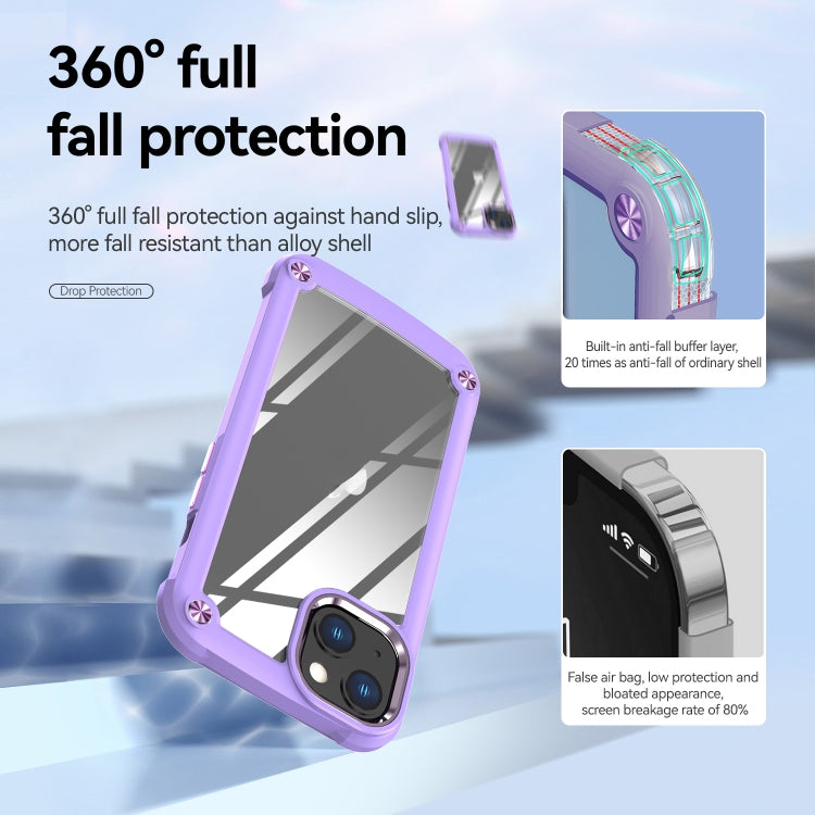 For iPhone 11 TPU + PC Lens Protection Phone Case (Purple) - iPhone 11 Cases by buy2fix | Online Shopping UK | buy2fix