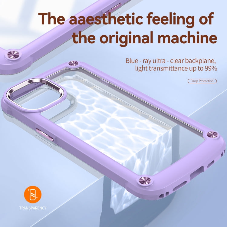 For iPhone 11 TPU + PC Lens Protection Phone Case (Purple) - iPhone 11 Cases by buy2fix | Online Shopping UK | buy2fix