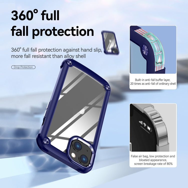 For iPhone 11 Pro TPU + PC Lens Protection Phone Case(Blue) - iPhone 11 Pro Cases by buy2fix | Online Shopping UK | buy2fix