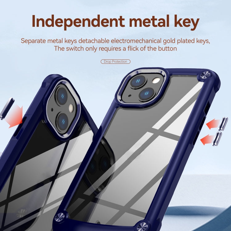 For iPhone 11 Pro TPU + PC Lens Protection Phone Case(Blue) - iPhone 11 Pro Cases by buy2fix | Online Shopping UK | buy2fix