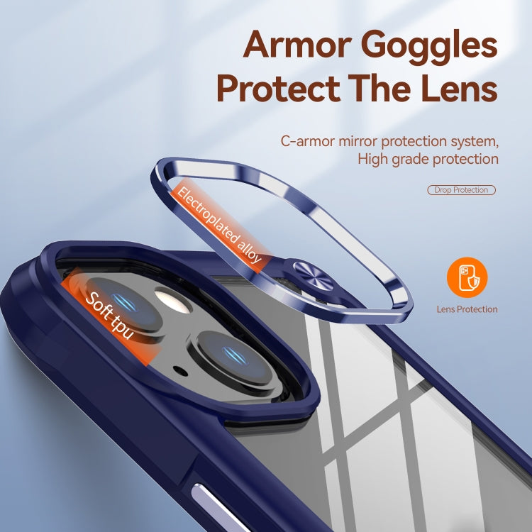 For iPhone 11 Pro TPU + PC Lens Protection Phone Case(Blue) - iPhone 11 Pro Cases by buy2fix | Online Shopping UK | buy2fix