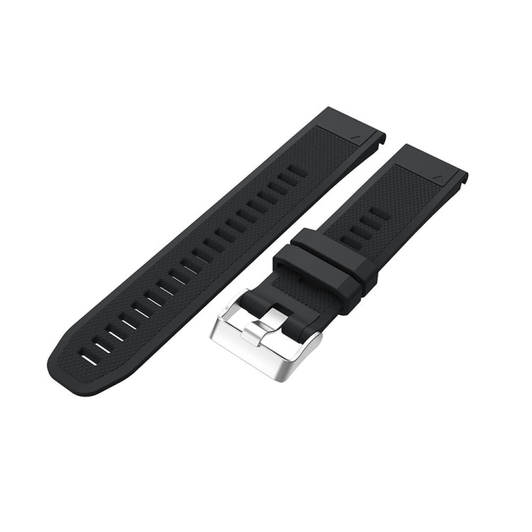 For Garmin Fenix 5 Silicone Watch Band(Black) by buy2fix