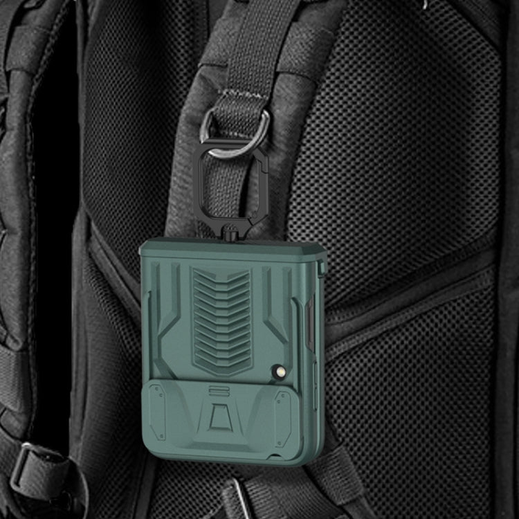 For Samsung Galaxy Z Flip3 5G GKK Sliding Camshield Magnetic Armor Flip Phone Case with Ring Holder(Black) by GKK