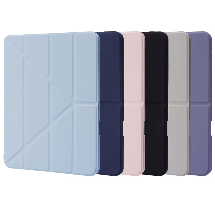 For iPad Air 13 2025 / 2024 / iPad Pro 12.9 2022 / 2021 / 2020 / 2018 Deformation Transparent Acrylic Leather Tablet Case(Grey) - iPad Pro 12.9 (2022/2021) Cases by buy2fix | Online Shopping UK | buy2fix