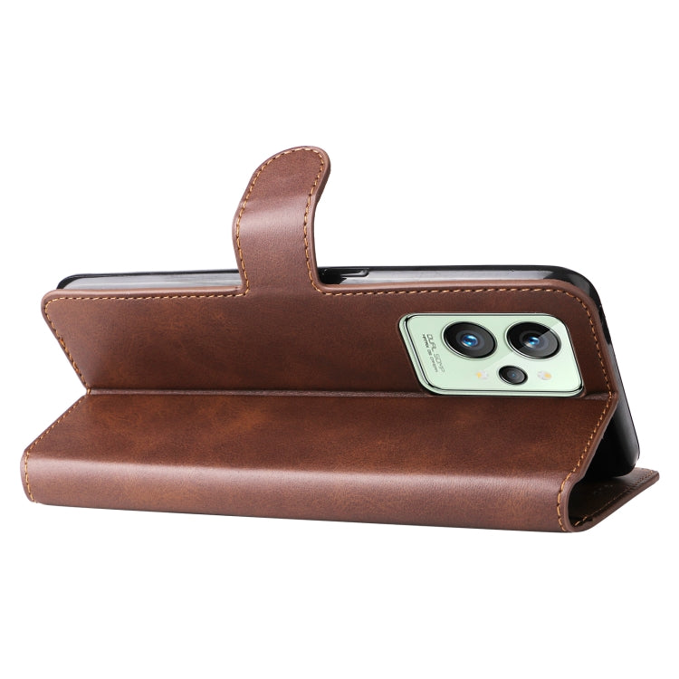 For OPPO Realme GT2 Pro Classic Calf Texture Flip Leather Case(Brown) - Realme Cases by buy2fix | Online Shopping UK | buy2fix