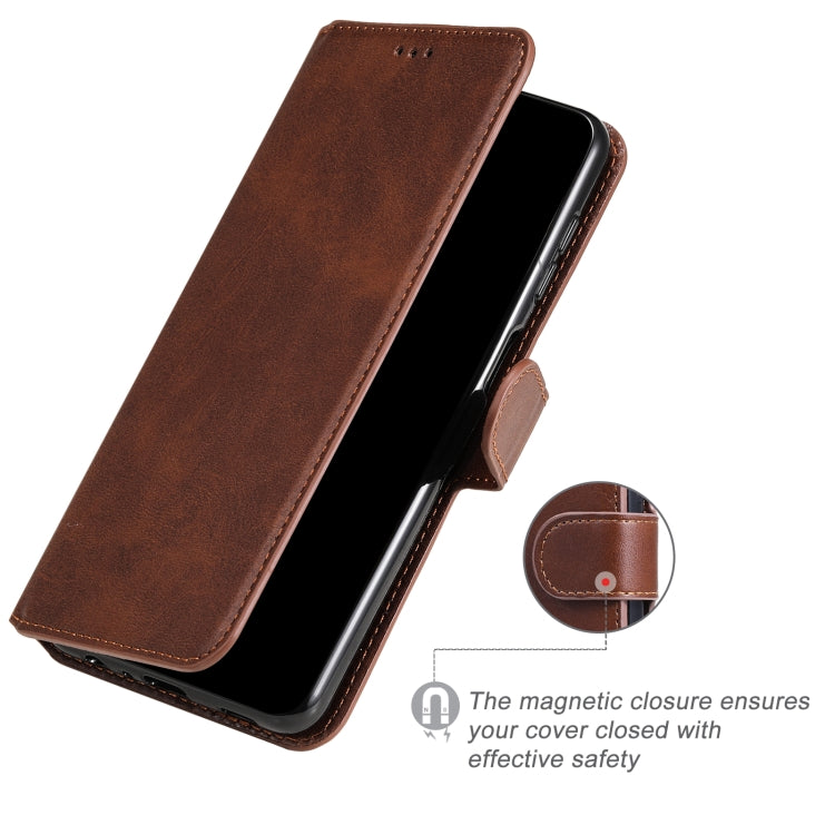 For OPPO Realme GT2 Pro Classic Calf Texture Flip Leather Case(Brown) - Realme Cases by buy2fix | Online Shopping UK | buy2fix