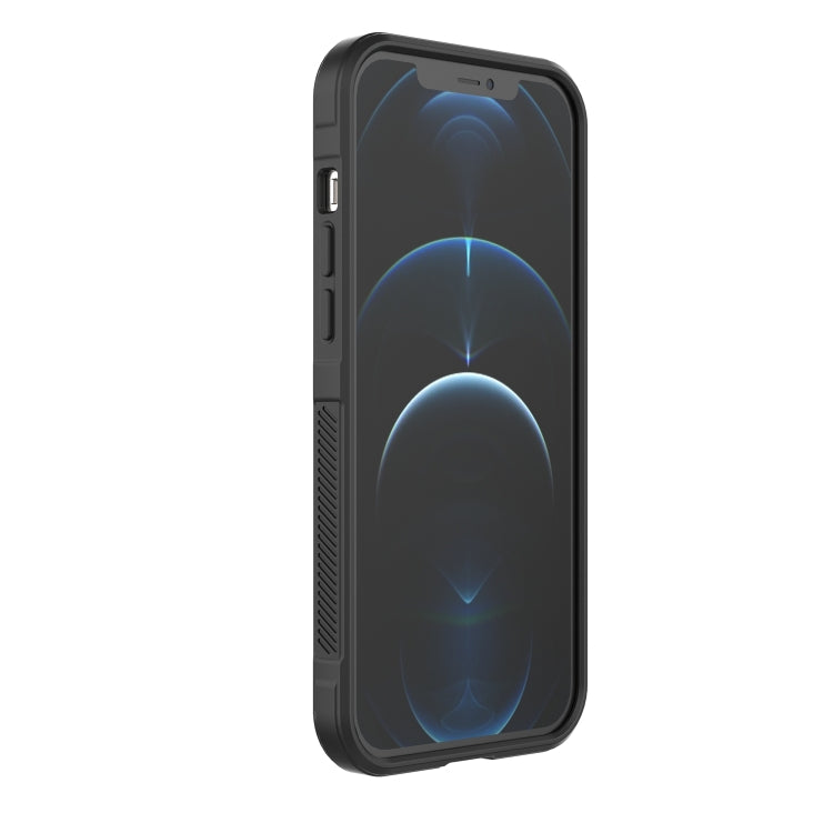 For iPhone 12 Pro Max Magic Shield TPU + Flannel Phone Case(Wine Red) - iPhone 12 Pro Max Cases by buy2fix | Online Shopping UK | buy2fix
