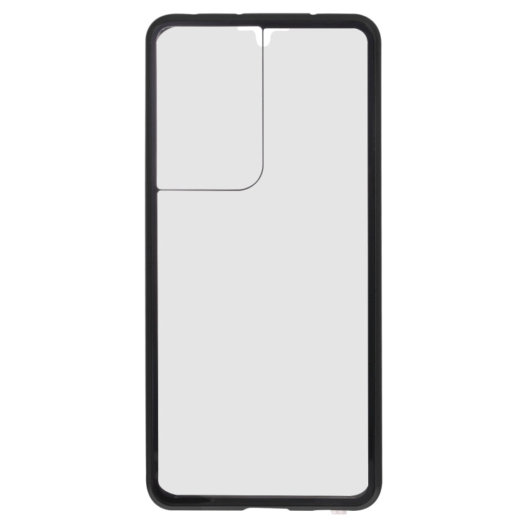 For Samsung Galaxy S21 Ultra 5G Anti-peeping Magnetic Double-sided Tempered Glass Phone Case(Black) - Galaxy S21 Ultra 5G Cases by buy2fix | Online Shopping UK | buy2fix