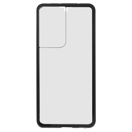For Samsung Galaxy S21 Ultra 5G Anti-peeping Magnetic Double-sided Tempered Glass Phone Case(Black) by buy2fix