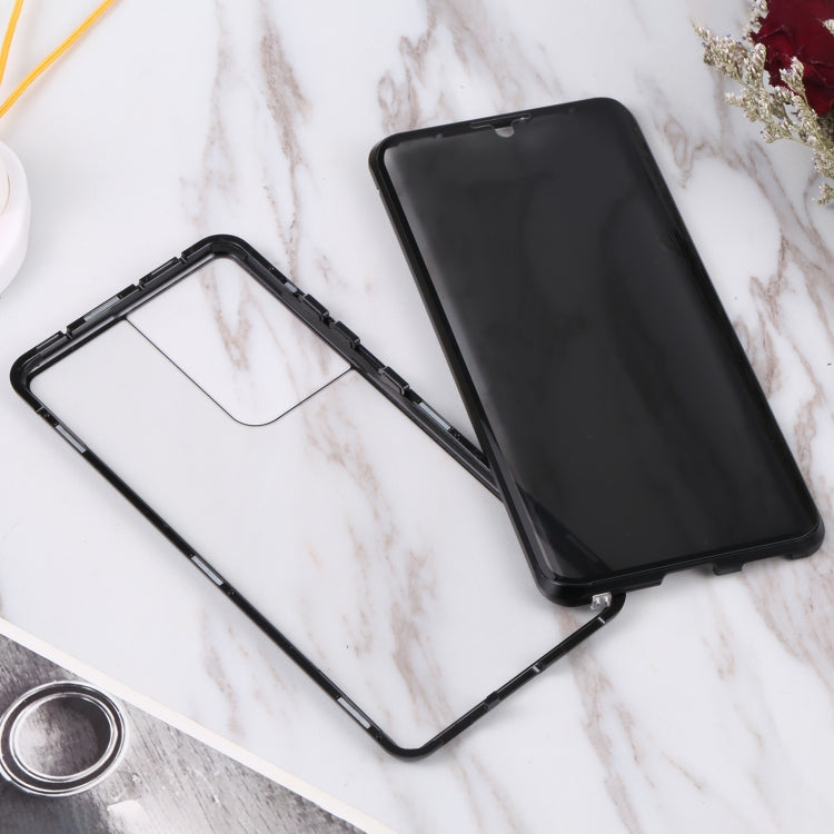 For Samsung Galaxy S21 Ultra 5G Anti-peeping Magnetic Double-sided Tempered Glass Phone Case(Black) - Galaxy S21 Ultra 5G Cases by buy2fix | Online Shopping UK | buy2fix