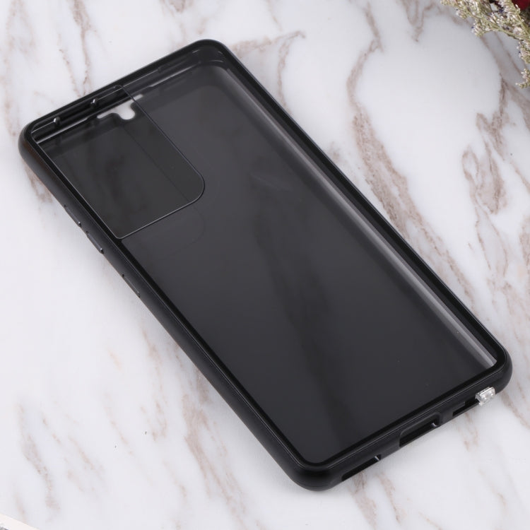 For Samsung Galaxy S21 Ultra 5G Anti-peeping Magnetic Double-sided Tempered Glass Phone Case(Black) - Galaxy S21 Ultra 5G Cases by buy2fix | Online Shopping UK | buy2fix