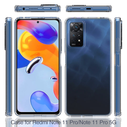 For Xiaomi Redmi Note 11 Pro Global/Redmi Note 11 Pro 5G Global Scratchproof TPU + Acrylic Protective Phone Case(Transparent) by buy2fix