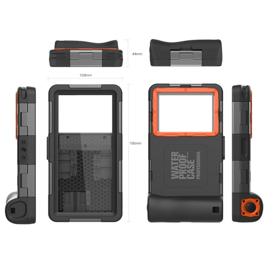 RedPepper 2nd Generation Diving Waterproof Protective Case, Waterproof depth: 15m(Black + Orange) by RedPepper