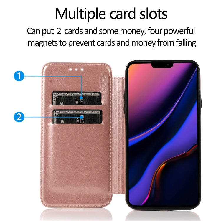For iPhone 11 Pro Knight Magnetic Suction Leather Phone Case (Rose Gold) - iPhone 11 Pro Cases by buy2fix | Online Shopping UK | buy2fix