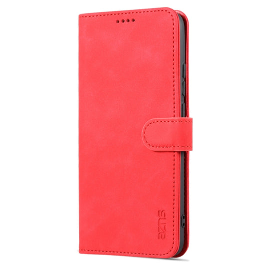 For Xiaomi Redmi 10C / Redmi 10 India AZNS Skin Feel Calf Texture Flip Leather Phone Case(Red) by AZNS