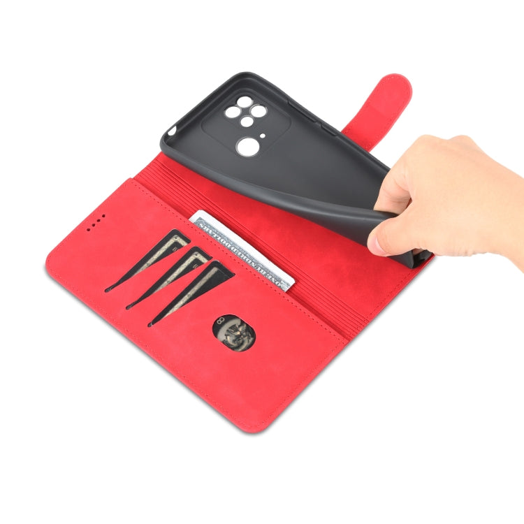 For Xiaomi Redmi 10C / Redmi 10 India AZNS Skin Feel Calf Texture Flip Leather Phone Case(Red) by AZNS