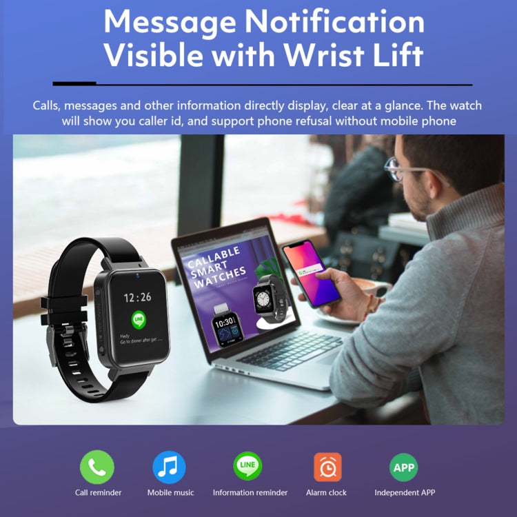 1.75 inch IPS Screen Smart Watch, Support Video Chat/SIM Card Calling, Memory:1GB+16GB(Black) by buy2fix